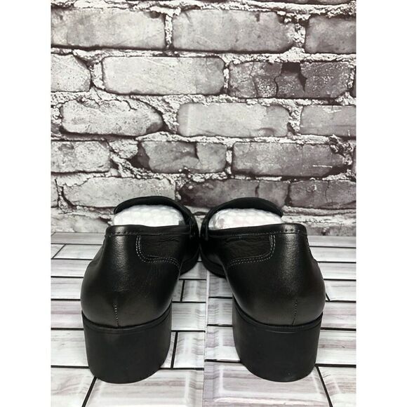 ABEO PRO Jade Comfortable Black Metallic Heel Loafer Shoes Women’s Sz 10US/41EU - Picture 9 of 16